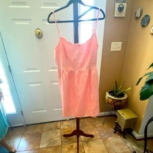 J CREW ORANGE SPAGHETTI STRAP DRESS SIZE 16